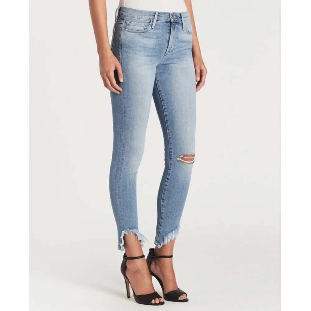 Frame DENIM Le Skinny De Jeanne Side Fray in Scampi  - 24 - Picture 2 of 14